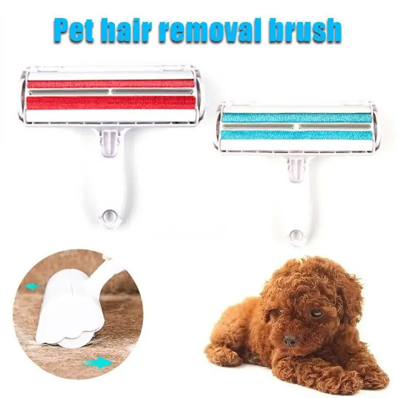 

1pc Household Cleaning Brush Pet Hair Removal Roller Carpet Sofa Bed Reusable Pet Dog Cat Hair Lint Roller Polyester Cloth Desin