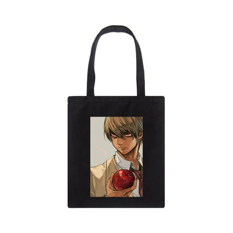 Death Note Canvas Bag Japanese Anime Printed Shopping Bag Fun Casual Cartoon Gothic Female Bag Large Capacity women Shoulder Bag 