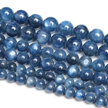 

Natural Round Kyanite Gemstone Loose Beads 4 6 8 10 12mm For Necklace Bracelet DIY Jewelry Making 15inch Strand