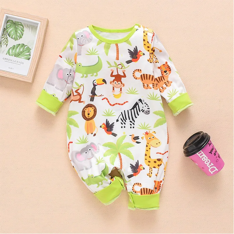 CYSINCOS комбинезон для новорожденных мальчиков Roupa Одежда для новорожденных девочек Мягкие хлопковые пижамы длинные Детские Комбинезоны для