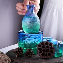 

Japanese Hammered Sake Bottle Set, Crystal Sake Bottle, Cup, Liquor Dispenser, Huadiao Boiled Wine Jug, Wine Warmer, Wine Set