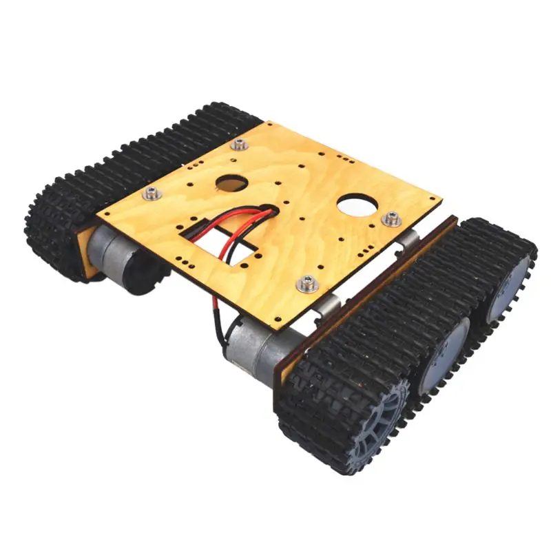 

Wood Tank Robot Chassis DC 9-12v Crawler DIY Assembly Kit