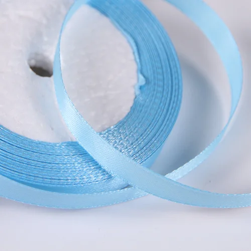10 мм атласные ленты 22 метра/рулон наборы сделай сам DIY свадебный подарок на день рождения для обертывания коробок упаковка для конфет - Цвет: 70 Sky Blue