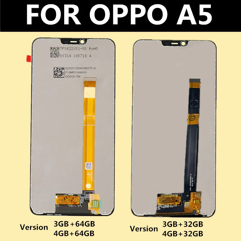 

For OPPO A5 LCD Display Panel Touch Screen Digitizer Assembly For OPPO A5LCD Display