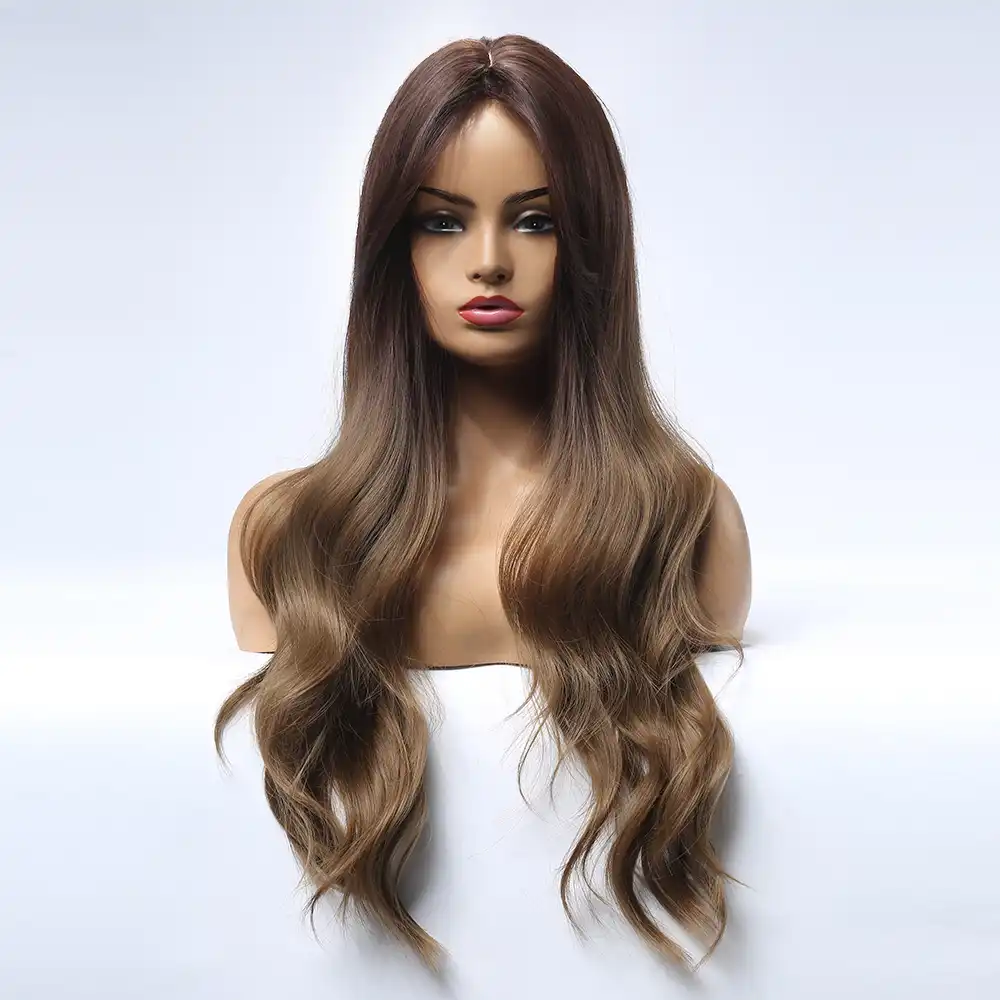 Blonde Unicorn Synthetic Natural Wave Long Hair Wigs With Side