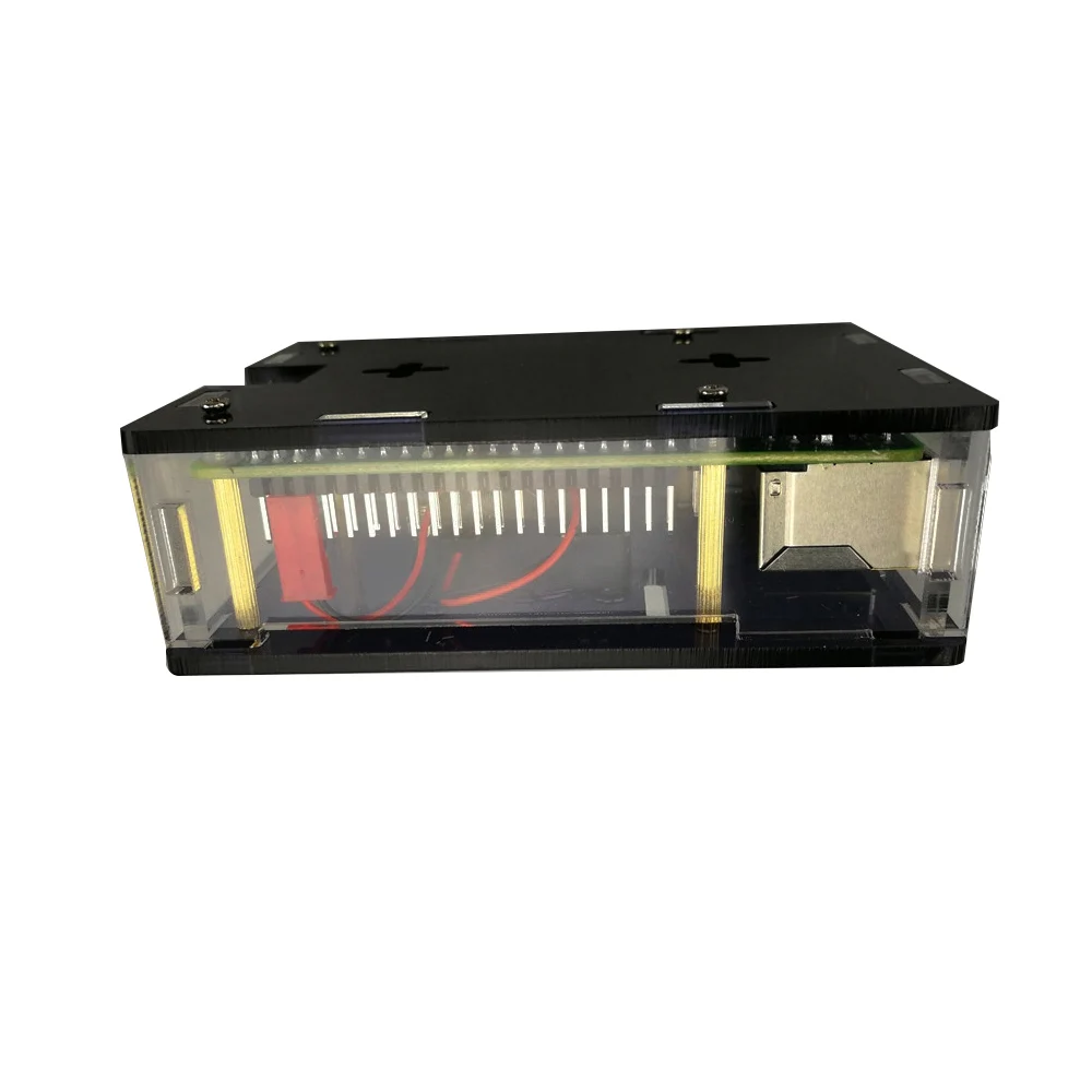 with cooling fan Raspberry Pi 4 Чехол настенный большой дисплей акриловый прозрачный цвет защита для Raspberry Pi 4 Модель B - Цвет: with cooling fan