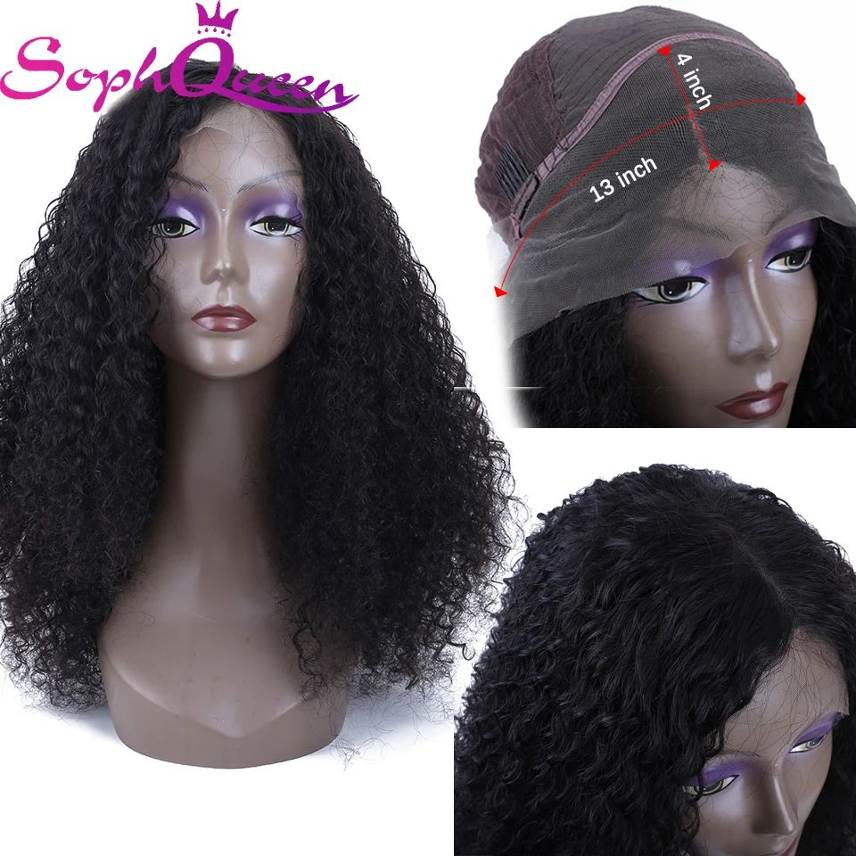 Курчавые Волнистые Волосы Soph Queen 13*4 кружевные фронтальные человеческие волосы