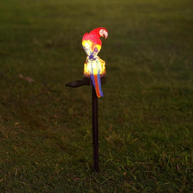 Solar Light with Rain Gauge Lawn Lamp Vintage Solar Powered Peacock Shape Greensward Lamp for Decoration