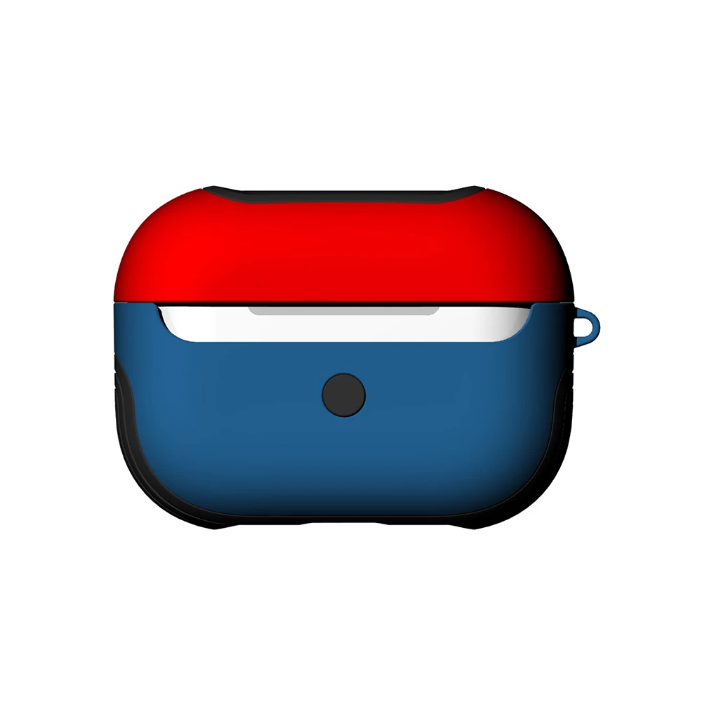 Blue Red Сумка для наушников для AirPods Pro Чехол TPU+ PC защитный чехол для переноски - Цвет: Blue Red