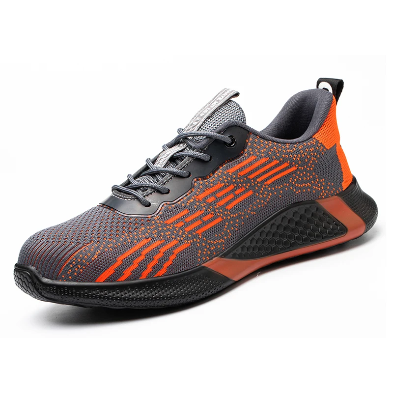 Work Sneakers Fashion Safety Shoes Men Light Comfort Work Boots Puncture-Proof Indestructible Shoes Protective Steel Toe Shoes