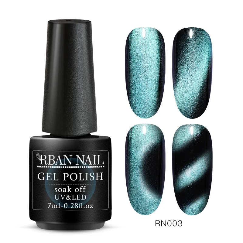 RBAN NAIL 5D/7D/9D кошачий глаз гель лак для ногтей Хамелеон для использования с магнитом гель для ногтей длительный носок от лазера Сияющий УФ светодиодный лак для ногтей - Цвет: S05043