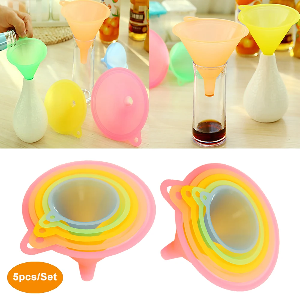 5 шт./компл. разноцветная пластиковая воронка разнообразные бытовые дозирующие