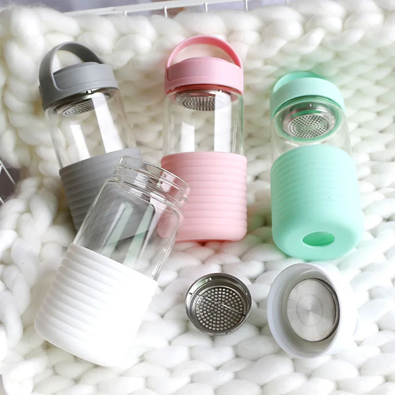 320 мл Портативный Стекло бутылки стакана воды Милая Удобная Кружка Творческий