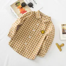 Sifafos/одежда для малышей; рубашки в желтую клетку; тонкие дышащие повседневные рубашки с длинными рукавами для мальчиков 2-8 лет; сезон осень