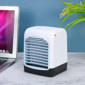 

Portable Air Cooler USB Cooling Fan 3-in-1 Mini Aromatherapy Purify Air Conditioner 3 Speed 6 Hours Timing 300mL Water Tank