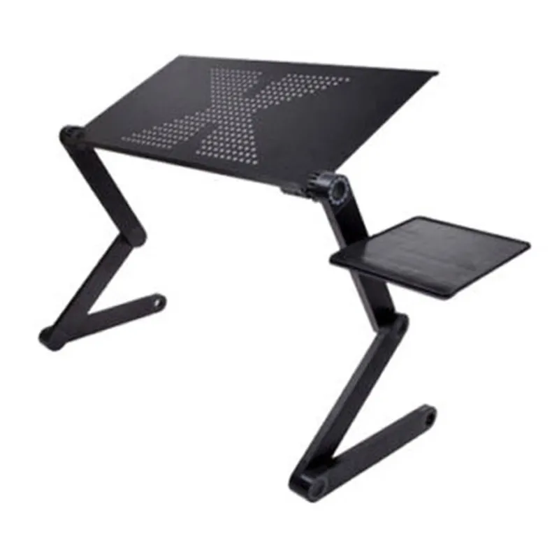 Портативный складной регулируемый стол для ноутбука стол компьютерный подставка, лоток для диван кровать черный