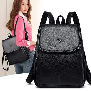 

Large-Volume Backpack Women's 2019 Fashion Schoolbag Casual Travel WOMEN'S Backpack luxury backpack women backpack