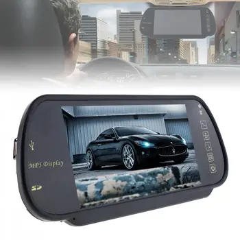 

7 Inch Color TFT LCD Car Rear View Mirror Monitor Auto Vehicle Parking Backup Reverse Rearview Monitor Support SD / USB