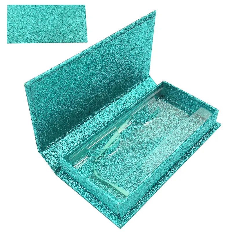 Water blue Iflovedekd Личная этикетка, коробка для ресниц,, блестящая коробка для накладных ресниц, OEM логотип, индивидуальная упаковка - Цвет: Water blue