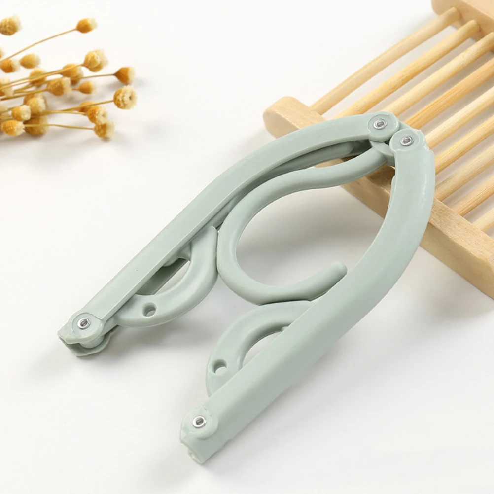 10pcs Foldable Clothes Drying Rack Portable Clothes Hangers Travel Folding Drying Rack for Travel Home Business Trip