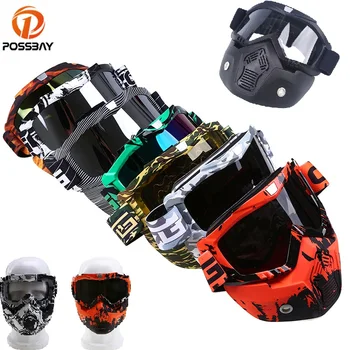 

POSSBAY Motorcycle Ski Goggles with Masks MX Off Road Glasses Motorbike Outdoor Sport Oculos Cycling Goggles Motocross Goggles