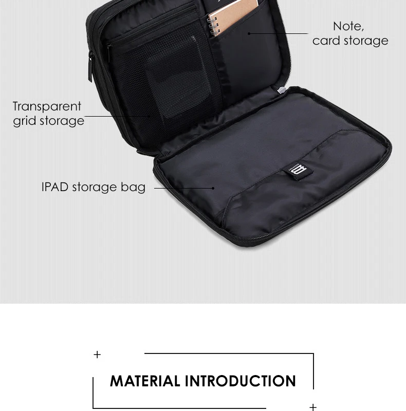 BAGSMART путешествия электронные аксессуары сумка портативный большой емкости Органайзер водостойкий Путешествия сумка органайзер для