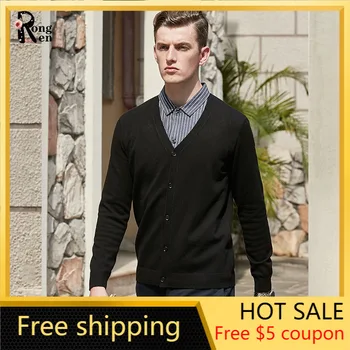 

Men's Autumn British-Style Knitwear Shirt Collar Business Casual Clothes Bottoming Pullovers FakeTwo-Piece Sweater Men Clothing