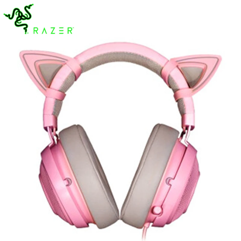 

New Original Razer Professional Edition V2 kraken North Sea Giants Game Headse Crystal Cat Ears Soundproof E-sports Headphones