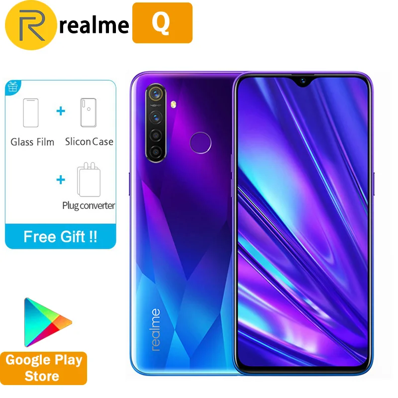 Realme Q global not relme 5 pro 6 3 дюйма Мобильный телефон Snapdragon 712AIE Восьмиядерный 48MP мобильный