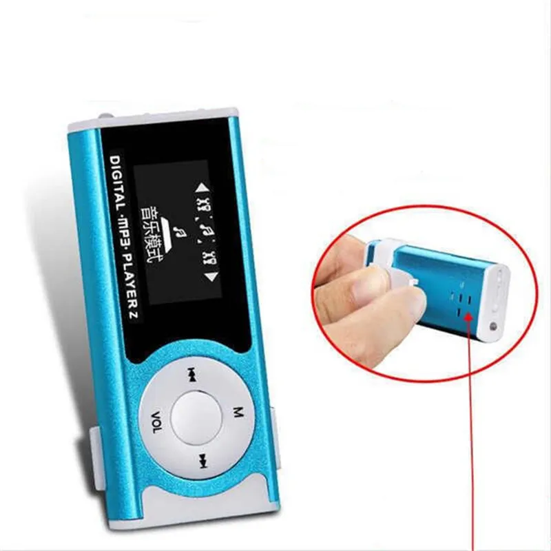 SUOZUN Спортивный MP3 медиаплеер мини музыкальный плеер блестящий мини USB Клип ЖК-экран Поддержка 16 Гб Micro SD карта MP3/WMA Jan6