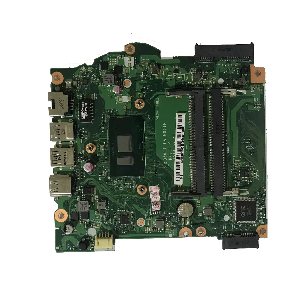 

Excellent For ACER Aspire ES1-572 Laptop Motherboard With SR2ZW I3-7100U NBGKQ11001 B5W11 LA-E061P 100% Working