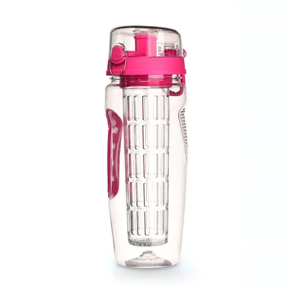 rose red 1000 мл герметичный шейкер для фруктового заваривания сока, бутылка для воды, безопасная, здоровая, Экологичная, для путешествий, кемпинга, лимонов, фруктов, бутылка для воды - Цвет: rose red