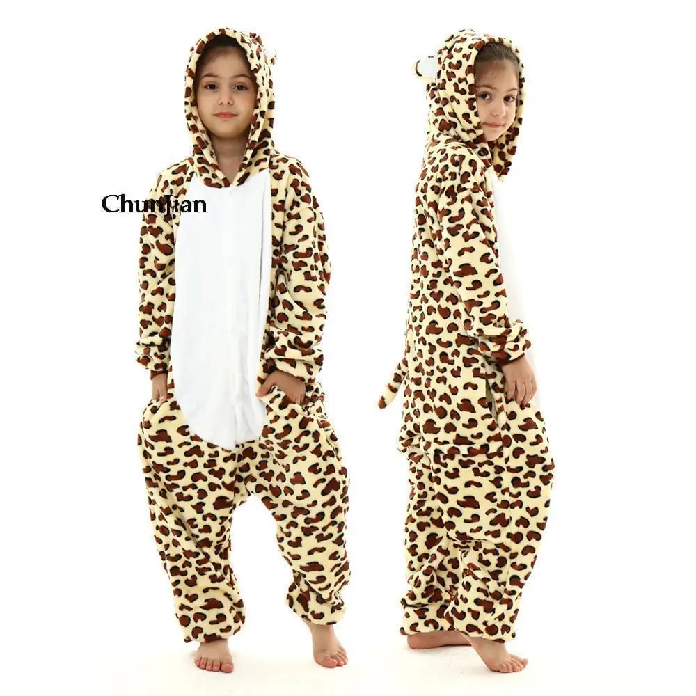 Girls Unicorn Pajamas Animal Onesie One Piece Hooded Jumpsuits Kids Overalls Boys Sets Fox Kigurumi Sleepwear Pizama