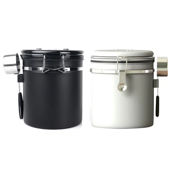 

Airtight Coffee Canister - Includes Stainless Steel Scoop- Sealed Cantilever Lid