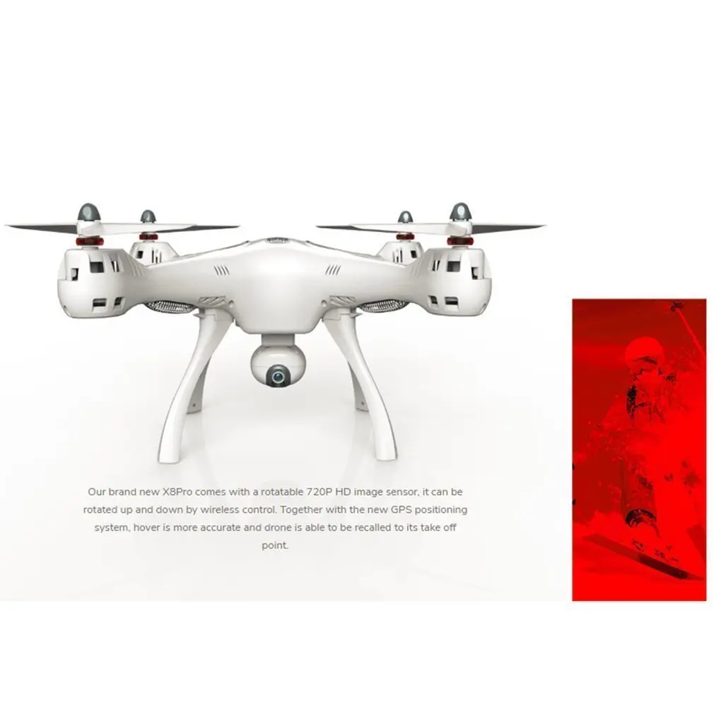 

X8PRO GPS DRON WIFI FPV With 720P HD Camera or Real-time H9R 4K Camera drone 6Axis Altitude Hold x8 pro RC Quadcopter RTF