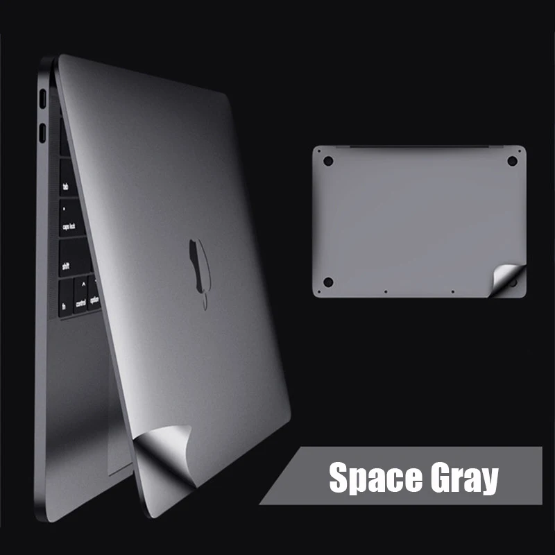 Sanmubaba ноутбук стикер кожи для Macbook Air Pro retina 11 12 13 15 полное виниловое покрытие стикер s серебро Защитная пленка для поверхности - Цвет: Space Gray
