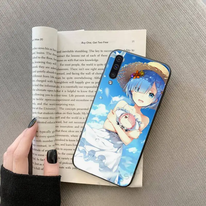 Чехол с рисунком аниме Re ZERO Ram Rem In other World чехол для телефона Samsung Galaxy A 3 6 7 8 10 20 30 40 50