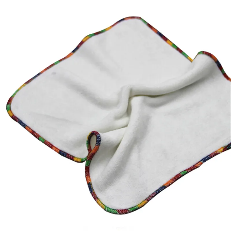 5pcs/lot Baby Cloth Bamboo Fiber Small Towel Washable And Super Soft Baby Bamboo Square Wipes Reusable Bibs Towel - Цвет: 992000