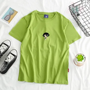 

2020 new power puff Blossom Kawaii girls cartoon t-shirt Harajuku Fashion Sweatshirt Pullover Album shirt Summer fashion top