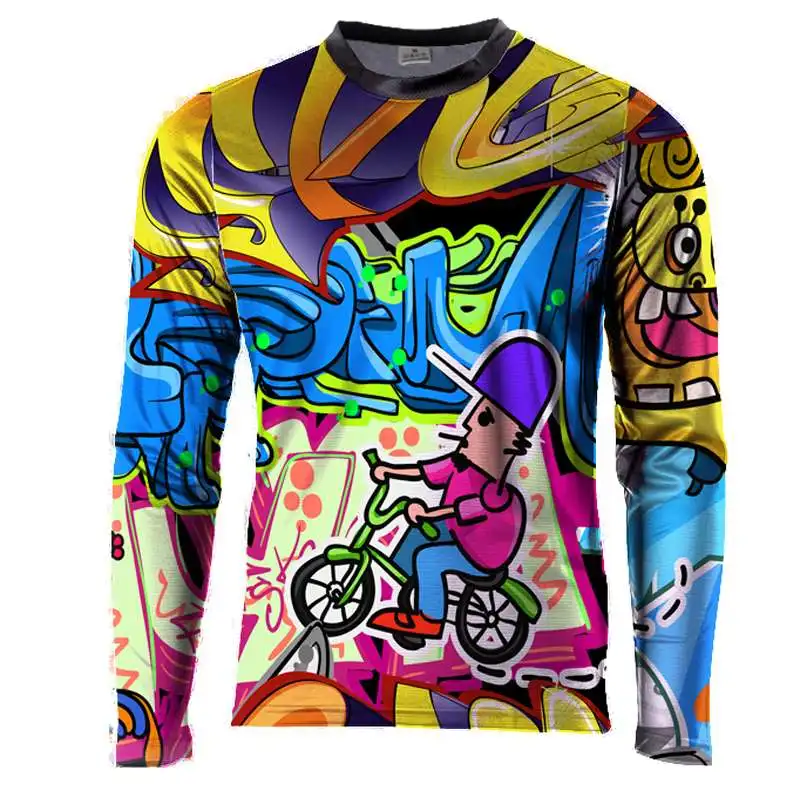 Новая мотоциклетная Джерси Enduro Jeresy для спуска на гору Ropa Ciclismo mtb рубашка мужская dh jersey MX велосипедная футболка с длинным рукавом - Цвет: B