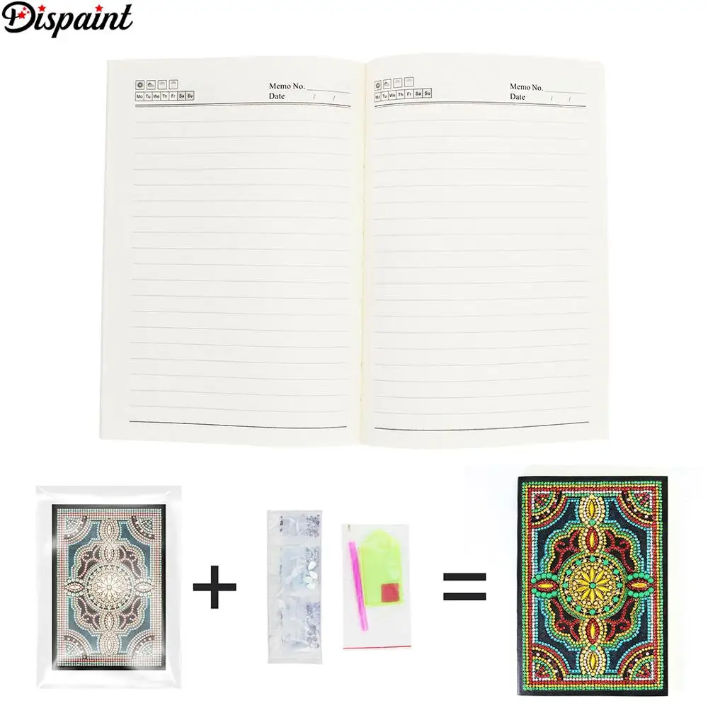 Dispaint A5 блокноты 5D DIY алмазная живопись специальная форма Дневник Книга Алмазная вышивка крестиком Стразы Декор подарок