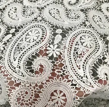 

beautiful milk silk lace fabric 5yards african water soluble lace fabric for women party dress good quality lace
