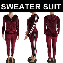 Сильный кардиган, спортивная одежда, Женский Бархатный спортивный костюм, толстовка с капюшоном, свитер, костюм, женский спортивный костюм из полиэфирного волокна