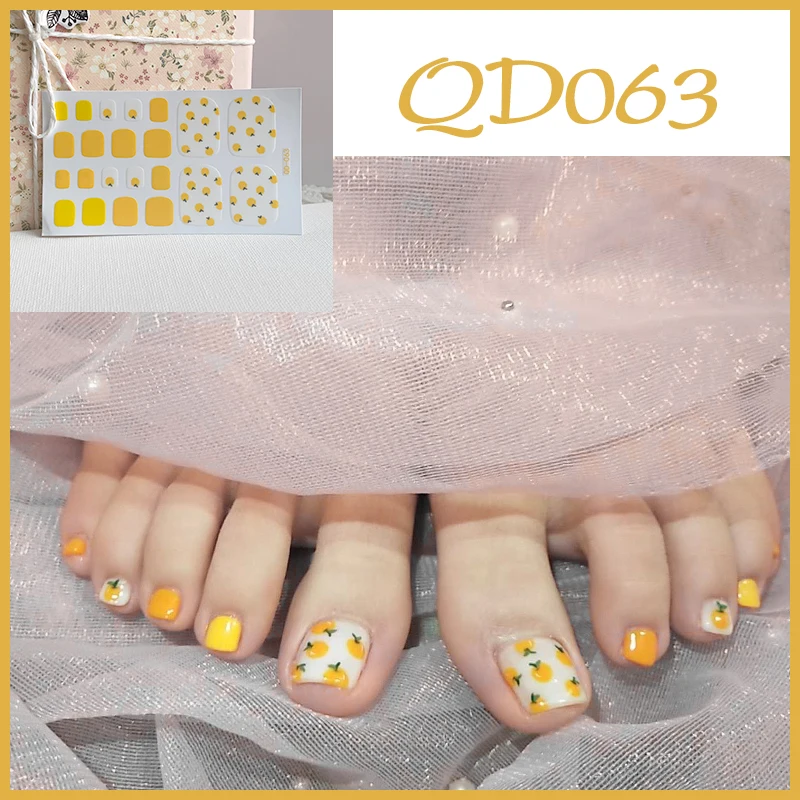1sheet New Toenail Stickers QD/GD Series Feet Summer Decoration Korea Style Mixed Shiny Toe Nails Art Supplies Manicure | Красота и