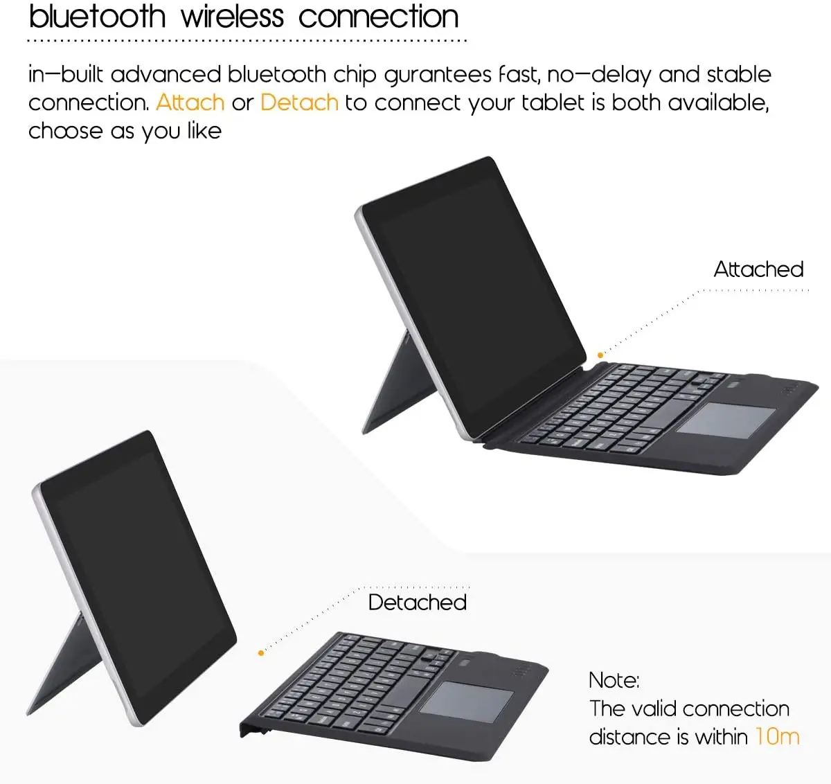 ultra-fina portátil, sem fio, bluetooth + touchpad
