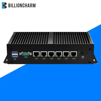 

Fanless Mini Pc Intel Core i5 7200U i3 7100U Router 6 LAN 211at Gigabit Ethernet 2*Usb 3.0 RS232 Firewall Router PFsense Minipc