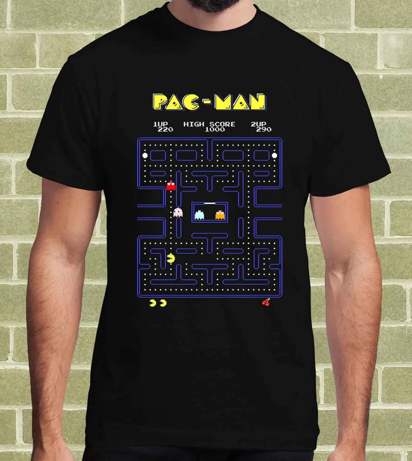 Новое поступление, летняя модная футболка Pac Man Videogame Arcade, футболка Per Uomo E Bambino, повседневные мужские футболки