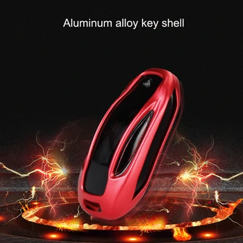

1Pcs Car Key Shell for Tesla Model X Aluminum Alloy Car Key Shell Key Case Decoration Accessories Accessories