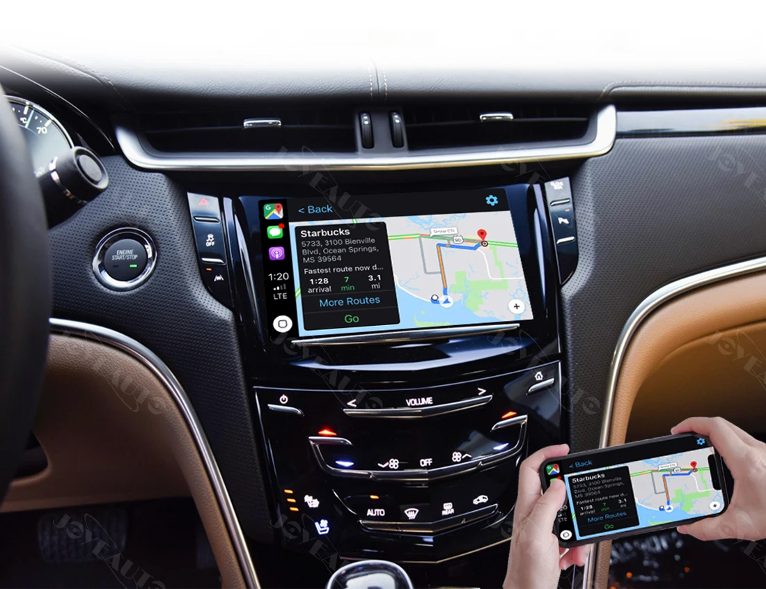 Joyeauto беспроводной Apple Carplay для Cadillac xts- Android авто зеркало в форме яблока iOS Wifi автомобиль играть Airplay музыка навигация