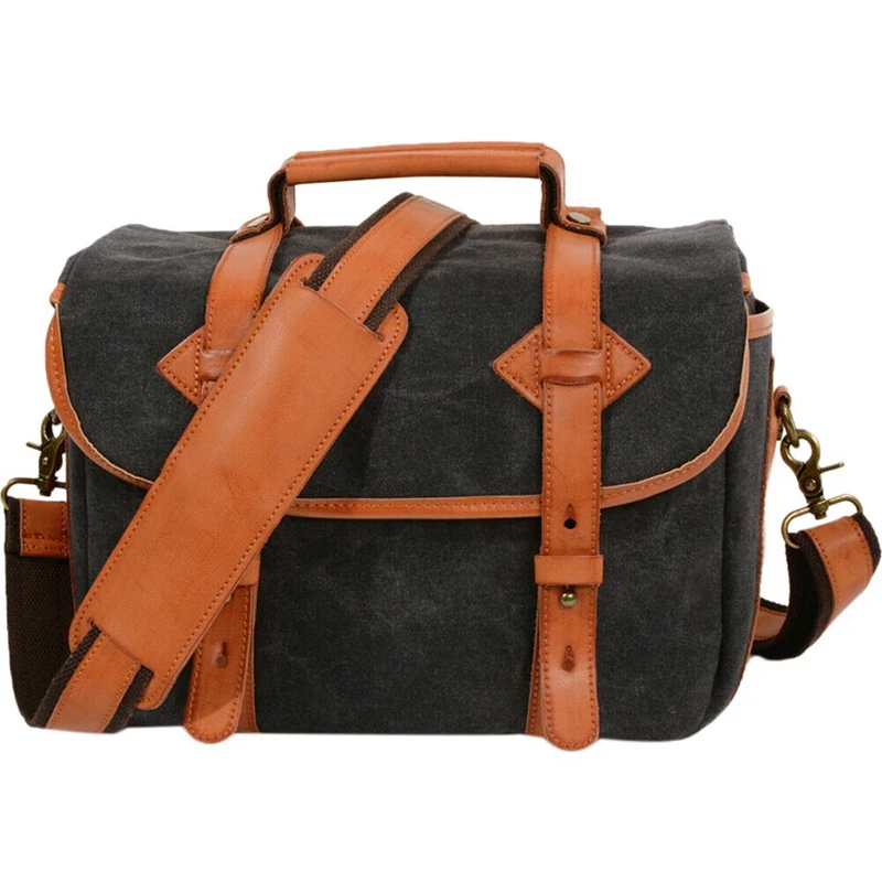 

For Dslr Canvas Vintage Camera Bag Messenger Bag Shockproof Waterproof Insert Case